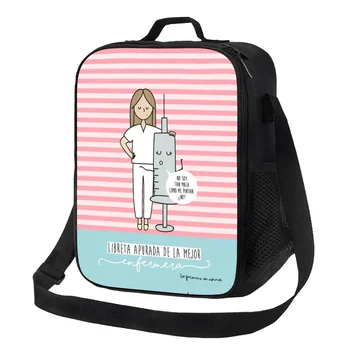 Мультяшная женская сумка с принтом медсестры, доктора, изолированный ланч-бокс для женщин, Портативный охладитель, школьный ланч-бокс с термальной пищей