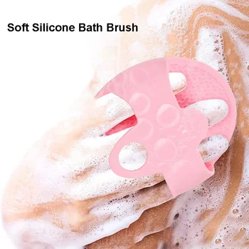 Мягкая силиконовая щетка для ванны, для мытья ванны, душа, отшелушивающая кожу, подходит для детей и взрослых, инструмент для пузырькового скрабирования, массаж головы, принадлежности для щеток
