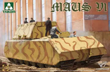 Набор пластиковых моделей немецких Сверхтяжелых танков Maus V1 времен Второй мировой войны Takom 2049 в масштабе 1/35