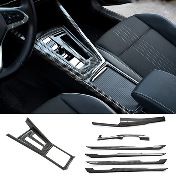Наклейка из углеродного волокна для салона автомобиля, полный комплект, крышка панели переключения передач, внутренняя отделка для VW Golf 8 Pro MK8 R line, аксессуары, Наклейка