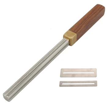 Напильник для гитары Silk Crown Edge + 2 протектора Сталь + дерево Аксессуары для музыкальных инструментов Деревянная ручка (1 мм, 2 мм, 3 мм, 4 мм)