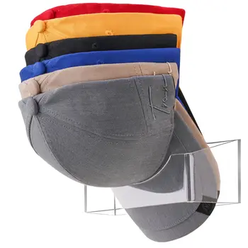 Настенный акриловый органайзер для бейсбольных кепок, компактный органайзер для хранения кепок с уникальным плавающим дисплеем для всех размеров шляп