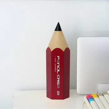 Настольный держатель ручки Емкость контейнера для кисточек для макияжа Держатель ручки в форме карандаша с пылезащитной крышкой Идеальный органайзер для студентов