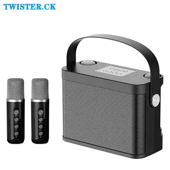 Новая Мини-Портативная Беспроводная Акустическая Система Bluetooth Ys-219 Караоке-машина С 2 Микрофонами 