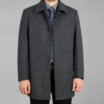 Новое поступление, мужской бутик в осенне-зимнем стиле, шерстяное пальто, высококачественный тренч для отдыха, куртка M-4XL