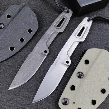 Нож SATRE с фиксированным лезвием Небольшие Уличные Тактические Охотничьи Инструменты D2 Steel Survival EDC Карманные Ножи Подарок для Самообороны K Ножны