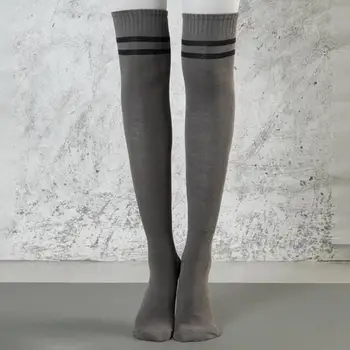 носки для йоги длиной 60 см с нескользящим захватом Хлопчатобумажные носки для пилатеса, носки для балетных танцев, спортивные носки, Узкие леггинсы для спортзала, зимние носки для пола