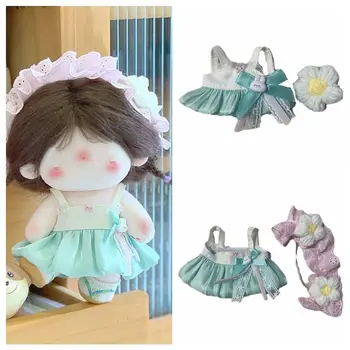 Одежда для куклы 10 см/20 см, головной убор с цветочным кружевом, реквизит для фотосессии, цветочный узор для детской игрушки-куклы из хлопка