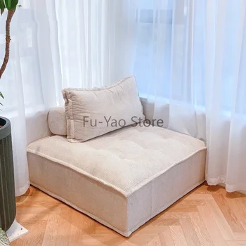 Одноместный минималистичный напольный диван, Современный белый деревянный модуль дивана для гостиной, мягкий диван для отдыха, мебель для спальни Soggiorno