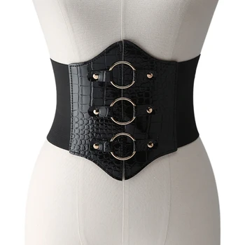 Однотонный корсет под грудь в стиле панк для девочек с регулируемым поясом, бюстье для придания формы телу.