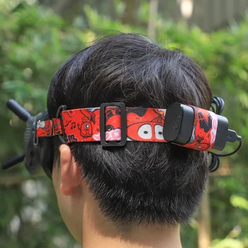 Очки с 2 головными ремнями, комплект крепежной ленты с зажимом для аккумулятора для DJI Avata Goggles 2 / FPV Goggles V2 Комбинированные очки Accessoreis
