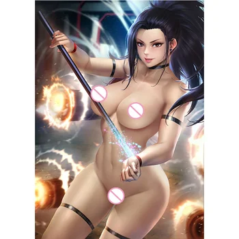 Печать На Холсте Видеоигр Street Fighter Mai Shiranui Обнаженная Сексуальная Девушка Художественный Плакат с Рамкой 40x60 50x70 60x90 На Заказ Домашнее Изображение