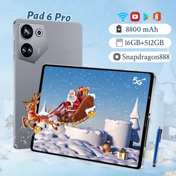 Планшет Android Pad 6 Pro 8,0 Дюймов HD 16G + 512 ГБ Глобальная Версия Планшета Для Ноутбука 5G С Двумя SIM-картами или WIFI Google Play Планшетный ПК