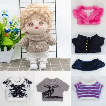 плюшевое пальто для куклы 20 см, толстовки, топы, мини-одежда, куртка, модный кукольный свитер для кукол с хлопковой набивкой 20 см, игрушки и аксессуары для кукол