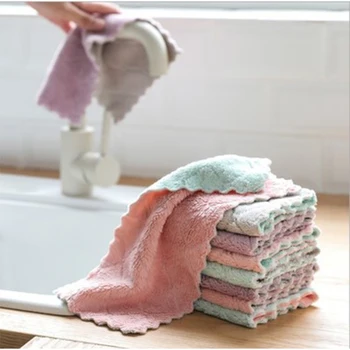 Подвесное полотенце для рук из кораллового бархата с антипригарным покрытием, мягкое и пушистое полотенце для кухни и ванной, дизайн на шнурке, высокое качество