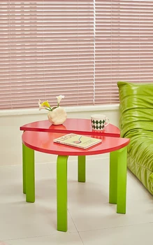 Приставной столик для домашнего дивана, простое и современное творческое сочетание, чайный столик, дизайн небольшого круглого столика, удобство хранения углового столика