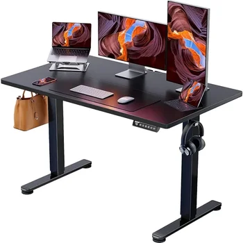 Регулируемый по высоте Электрический Стоячий стол 48 X 24 дюйма Стол для сидения Игровой Компьютерный стол Офисная мебель