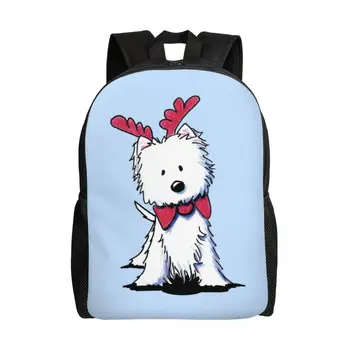 Рюкзак для ноутбука White Westie Dog для мужчин и женщин, повседневная сумка для книг для школьников, студентов колледжа, сумки для щенков Вест Хайленд Уайт Терьера