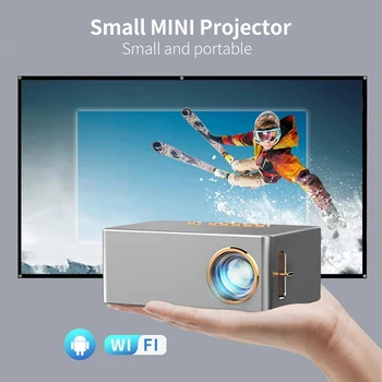 Светодиодный проектор с разрешением 800X480P Поддержка голосового видеоизображения Full HD для домашнего кинотеатра Pico Movie Projector-EU Plug