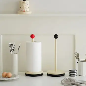 Скандинавские ИНС стиль точек и кругов кухня бумаги вешалка для полотенец креативный домашний декор рулон бумаги для хранения деревянный кронштейн орнаменты