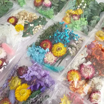 Смешайте Сухоцветы Натуральные Цветочные Декоры Diy для УФ-Геля, Свечей из Эпоксидной Смолы, Открыток, Мыла, Цветочного Дизайна, Изготовления Сухих Цветов