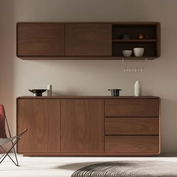 Современная минималистичная гостиная, буфет, Шкаф для хранения Nordic polar body, шкаф для прихожей, шкаф для хранения чая цвета грецкого ореха