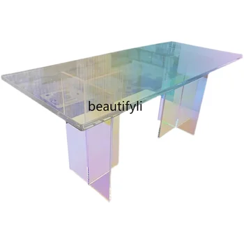 Современный акриловый стол zq, Красочный Барный столик, Магазин одежды, Хрустальный стол, Прозрачный туалетный столик