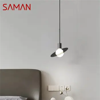 Современный Медный Подвесной Светильник SAMAN LED Classic Black Hanging Light Шикарный Креативный Декор для Дома, Гостиной, Спальни