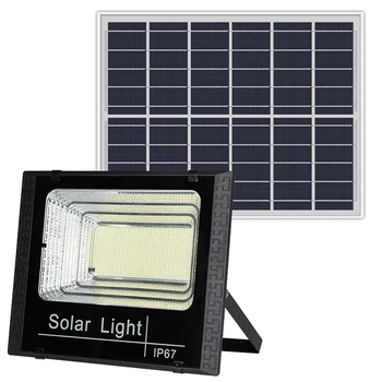 Солнечные прожекторы с дистанционным управлением 100 Вт Прожектор на солнечных батареях Наружный Водонепроницаемый IP67 Прочный Простой в использовании