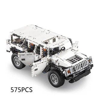 Техническая Модель Orv Build Block Hummers H2 С Легким Радиоуправляемым Автомобилем 2,4 ГГц Steam Brick App Rc Car Toy Для подарка