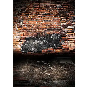 Фон для портретной фотографии среднего размера Темно-красная кирпичная стена в стиле Гранж, тканевый фон для фотосессии, реквизит для декора фотостудии на заказ