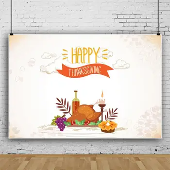 Фон для фотосъемки с Днем Благодарения, фон для фотосъемки с изысканным вином и Индейкой, реквизит для фотобудки из светло-желтого дерева