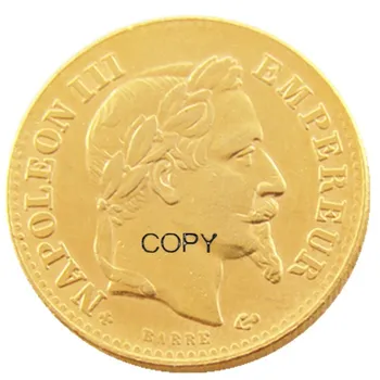 Франция 1861B 1866B 1867B 1868B Наполеон III 10 Франков Позолоченная Копия Украшает Монету