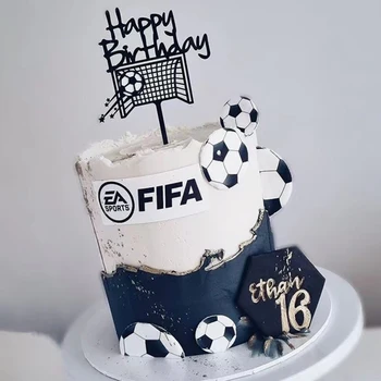 Футбол, Топпер для торта, тематическая вечеринка с мячом, украшения для спортивных мальчиков, Принадлежности для Дня рождения, украшения для выпечки футбольной команды, Сувениры