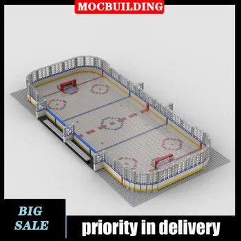Хоккейный каток MOC City, линейка конькобежных изделий, сборка строительных блоков, Спортивная коллекция Игрушек, подарки