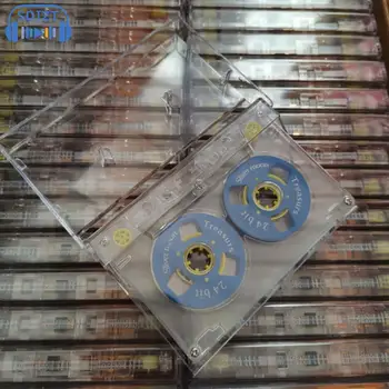 Цветной прозрачный чехол для ленты Пластиковый Аудио Магнитная Кассета для аудиозаписи Оболочка кассеты Пустая кассета с катушки на катушку (без ленты)
