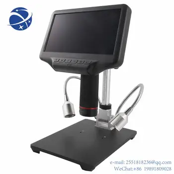 Цифровой микроскоп YYHC AD407 Andonstar 270X 4-мегапиксельный монитор с регулируемой подставкой с 3D-эффектом и 7-дюймовыми светодиодами на экране