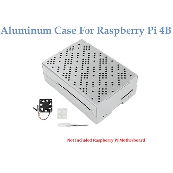 Чехол Для Raspberry Pi 4B Металлический Корпус Корпус Из Алюминиевого Сплава Охлаждающий Вентилятор Защитная Оболочка Для Raspberry Pi B Модели 4