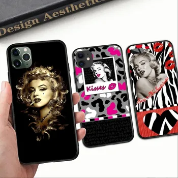 Чехол Для Телефона Marilyn Monroe Rebel Для iPhone 14 13 12 11 XS X 8 7 6 Plus Mini Pro Max SE 2022 Мягкий Черный Чехол Для Телефона