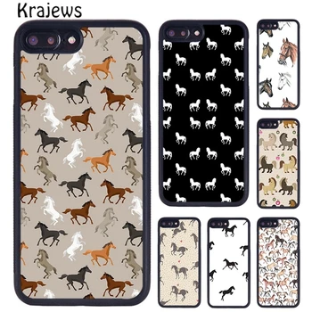 Чехол для телефона с рисунком Krajews Horses для iPhone 15 14 6 7 8 plus X XR XS 11 12 pro max coque