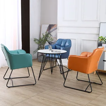 Эргономичный Обеденный стул с мягкой обивкой, Подлокотник, Роскошные Уникальные стулья для макияжа, Офисная мебель Nordic Cadeiras De Jantar для спальни